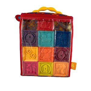 B You Toys Surprised Blocks, 10 Number Blocks, Sensory Toy, Recycled Plastic